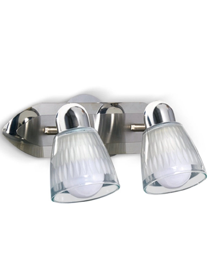 Aplique 2 luces Abril con base ovalada San Lorenzo platil