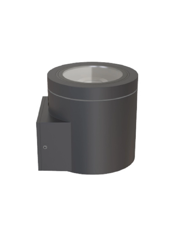 Aplique unidireccional redondo 1xGU10 IP65 IDEA KALU gris