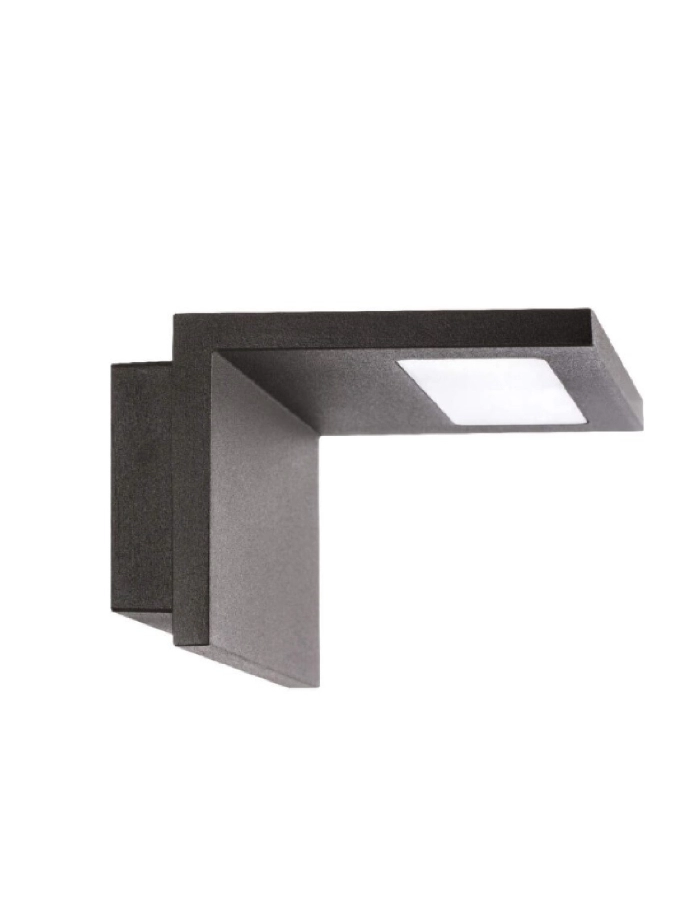 Aplique LED 6,5W IP54 IDEA MAHE gris luz cálida